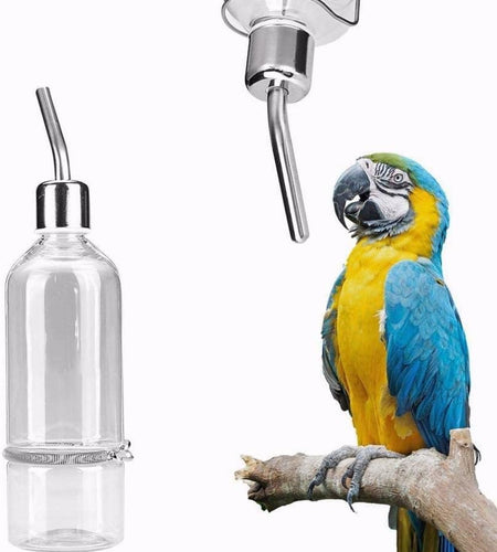 Pet Water Dispenser Automatic Pet Water Feeder Pet Hanging Water Feeding Bottle Hamster Water Bottle Water Feeder for Birds with Stainless Steel Ball Nipple