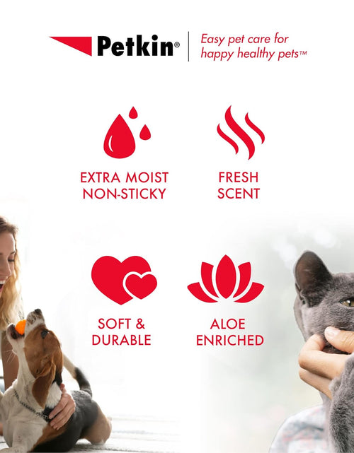 Load image into Gallery viewer, Pet Wipes for Dogs and Cats, 100 Large Wipes - Removes Dirt &amp; Odor like Washing Hands - Cleans Ears, Face, Butt, Eye Area - Convenient, Ideal for Home or Travel - 1 Pack of 100 Wipes
