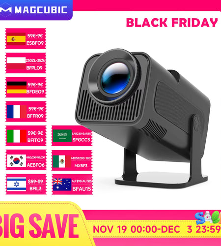 4K Android 11 Projector Native 1080P 390ANSI HY320 Dual Wifi6 BT5.0 1920*1080P Cinema Portable Projetor Upgrated HY300