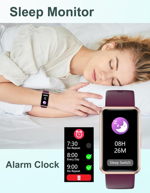 Load image into Gallery viewer, Fitness Tracker No Bluetooth No APP No Phone Needed, Fitness Watch for Men Women Parents IP68 Waterproof with Full Touch Screen Steps Calories Counter Sleep Tracker Alarm Clocks (Purple)
