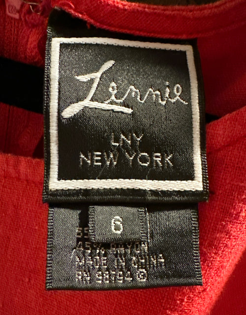 Load image into Gallery viewer, Lennie Red Short Sleeve Long Sheath Dress Scoop Neck Bow Accent
